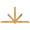 Ekena Millwork Kennewick Rough Sawn Timber Gable Bracket, Western Red Cedar, 108"W x 58"H x 4"D x 6"F, 13/12 Pitch GBW108X58X0406KEN00RWR - alternate 1